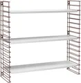 Wandregal METALTEX "Tomado", braun (bronzefarben, weiß), B:70cm H:68cm T:21cm, Regale, Wandregal, Seitengitter bronzefarben