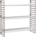 METALTEX 377605325 Bücherregal TOMADO mit 3 weißen Böden u. Seitengittern in ...
