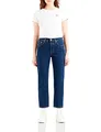 Levi's Damen Jeanshose 501 Crop High Rise, Straight Fit, Blau (Salsa Stonewash), W30/L30