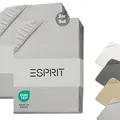 Esprit Spannbettlaken 90x200cm 2er Pack Frottee bis Bettlaken 120x200cm Baumwolle grau - Spannbetttücher 100x200cm für Kinder & Boxspringbett in Hotelqualität bis 30 cm hohe Matratzen - ÖkoTex