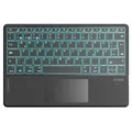Inateck Tablet Tastatur mit Touchpad,KI-Funktion,Ultra Slim Tastatur für Windows, iPad OS, Android, iOS-Systeme,7-Farbiger Hintergrund Beleuchtung,Unterstützen Selbst Entwickelte App,QWERTZ,KB01104