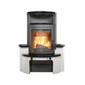 Hark Dauerbrandofen Avenso GT ECOplus Ofenkachelnschwarz/Korpus titan6kW