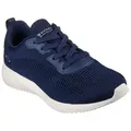 Skechers BOBS SQUAD - TOUGH TALK Sneaker Schnürschuh, Freizeitschuh, Trainingsschuh in Strick-Optik blau 35 EU