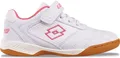 Lotto Schuhe WHIZZER K Kinder Low Top Sneaker 2600120K Weiss/Pink, Schuhgröße:33 EU