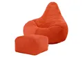 icon Sitzsack Sessel mit Rückenlehne aus Cord „Dalton“ mit Hocker (Spar-Set, 1 x Sitzsack, 1 x Fußhocker), Sitzsack XXL, Gaming Sitzsack, Made in Germany, Erwachsene & Kinder