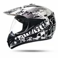 Enduro Helm mit Visier Weiß L ECE War Crosshelm Quad  Motorradhelm Motocrosshelm