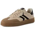 Tamaris Plateausneaker Freizeitschuh, Halbschuh, Schnürschuh im Retro-Look beige 41 EU