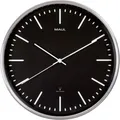 Funk Wanduhr Maul MAULfly, schwarz, rund, für Innenräume ∅ 300 mm, Auto-Zeitumstellung, Kunststoff & Glas mit Batterie 156995