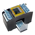 Elektrischer Kartenmischer XXL für 4 Kartendecks - Automatischer Spielkartenmischer im Profi Casino Look für Poker, Skat & Brettspiele