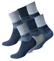 VCA 6 Paar Herren Kurzsocken, Quarter Socks ohne Gummibund, (Jeansblue), Gr. 39-42