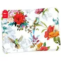 Tischsetmacher Tischsets Bunte Kolibris mit Wildblumen aus hochwertigem Vinyl (4 Stück) 44 x 32 cm / Cover-your-desk