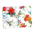 Tischsetmacher Tischsets Bunte Kolibris mit Wildblumen, aus hochwertigem Vinyl (