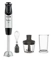 Moulinex DD6558 Quickchef 3-in-1 Stabmixer, 1000 W, Mixer mit Powelix-Technologie und 10 Geschwindigkeitsstufen, 3 Zubehörteile, Becher 800 ml, Zerkleinerer 500 ml und Schneebesen, Klingen aus