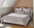 BEFA NATUR Made in Germany Bettwäsche Set, Bettbezug 155x220 cm und Kissenbezug 80x80 cm aus Baumwolle-Satin, Allergiker geeignet, Öko-Text 100 Klasse 1 Zertifiziert - Creme