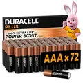 Duracell Plus AAA Batterien (72er-Pack) Alkali 1,5 V Hochleistungsbatterien Batterie Bis Zu 150% Längere Lebensdauer Mit Power Boost Active