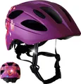 Fahrradhelm für Kinder 6-12 Jahre|Lila Herz|Crazy Safety|EN1078