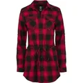 Brandit Lucy Longshirt Damen Hemd, schwarz-rot, Größe L