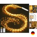 Lichterschweif 2M 200 LED Weihnachtsbeleuchtung mit Batterie, Timer, Fernbedi...