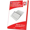 Albyco Laminierfolien, Laminiertaschen - Format A3, 303x426 mm - Dicke 2x125 (250) Mikron - Glänzend - 100 Stück - Transparent
