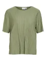 Vila T-Shirt VILA Satin Blusen Halbarm Basic VIPLISA VIPLISA O-NECK S/S TOP - NOOS