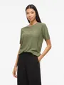 Vila Viplisa O-Neck T-Shirt Damen S/S Top, Größe M, Schwarz, Baumwolle
