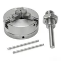Telituny Mini Dreibackenfutter, Mini Drehbank Drehfutter, M12 * 1 Zinklegierung Bohrfutter Spannfutter 3-Backenfutter Hand Elektrische Bohrmaschine Pleuel Elektrowerkzeug, für Drechselbank-Set