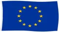 BRUBAKER Fahne EU - Große Hissflagge Europa 150 cm x 90 cm (1-St), Europäische Union Flagge für Fahnenmast oder Fan Dekoration - Blau