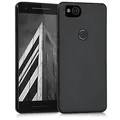 kwmobile Hülle kompatibel mit Google Pixel 2 Hülle - weiches TPU Silikon Case - Cover geeignet für kabelloses Laden - Schwarz matt
