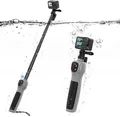 Telesin Unterwasser-Selfie-Stick, mit integrierter Bluetooth-Fernbedienung, wasserdicht & ausziehbar, 1 Stunde Ladezeit, 21 Stunden Schießen zum Tauchen Surfen Schnorcheln für GoPro Hero 13 12 11 10 9
