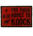 Import Pyramid – Paillasson en Fibre de Coco – ACDC -About to Knock – 40x60cm – Licence officeille