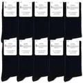 OCCULTO Businesssocken Herren 100% Baumwollsocken 10-20er Pack (Modell: Ingo) (10-Paar) schwarz 39-42