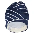 Badehaube Badekappe Bademütze Marine Blau mit Weißen Paspeln Fashy 3428-54