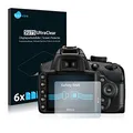 Savvies 6 Stück Schutzfolie für Nikon D3200 Displayschutz-Folie Ultra-Transparent