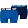 PUMA Boxershorts PUMA MEN EVERYDAY BASIC BOXERS 2P (Packung, 2er Pack) mit Puma Webbund blau XXL