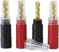 Dynavox Bananenhohlstecker 2 x rot, 2 x schwarz, 1x1x4.5cm
