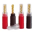 Dynavox Bananenhohlstecker Set Bananenstecker Hohl Vergoldet 4 Stück