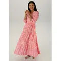 Aniston SELECTED Maxikleid mit frisch sommerlicher Ethno-Musterung bunt|rot 44 EU