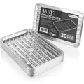Vaily Alu Grillschalen Grillpfanne 20er Pack - Tropfschale Aluschale 34 x 23 cm