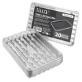 Vaily Alu Grillschalen Grillpfanne 20er Pack - Tropfschale Zubehör für BBQ, Camping und Küche - Aluschale für weniger Fett und Schmutz - 32,5 x 22 cm