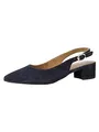 Tamaris Damen Sling Pump mit Blockabsatz Leder, blau, 40 EU