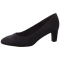 Tamaris Damen Pumps klassisch rund Blockabsatz samtige Haptik 1-22418-41, Größe:37 EU, Farbe:Blau