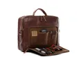 SID & VAIN Umhängetasche echt Leder Aktentasche 15 Zoll Laptop-Hülle braun, Laptoptasche 15,4 Zoll, Arbeitstasche Umhängetasche Damen Herren braun