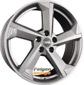 DBV Torino III anthrazit glänzend poliert 8x19 ET35 - LK5/112 ML70.1 Alufelge grau