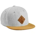 Soulbuddy Snapback Cap für Kinder, Kinder Cap, Cappy für Jungen Mädchen, Kinder Mütze (Minimalisches Design, Für Kita, Kindergarten & Schule) 3 Kids Größen verfügbar grau Kids M (45-49cm)
