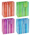 Geschenktüten 12er Pack Mittel 23x18x10cm COLORFUL LINES Art. 85015