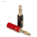 4er Set Bananenstecker 2 x rot, 2 x schwarz Lautsprecherstecker, Stecker Dynavox