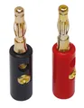 DYNAVOX  BANANENSTECKER  Kunststoffhülse 2 x rot, 2 x schwarz