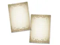 2 Briefblöcke Vintage Papyrus Altes Papier Briefpapier für Jungen Mädchen Kinder und Erwachsene Geschenk (2 Blöcke A4 mit je 25 Blätter)