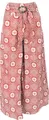 GURU SHOP Luftige Sommerhose mit Kokosschnalle, Boho Palazzohose, Weite Baumwollhose - Rot, Damen, Size:S