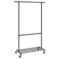 SONGMICS Rollgarderobe schwarz Metall 100,0 x 198,0 cm, 1 St.